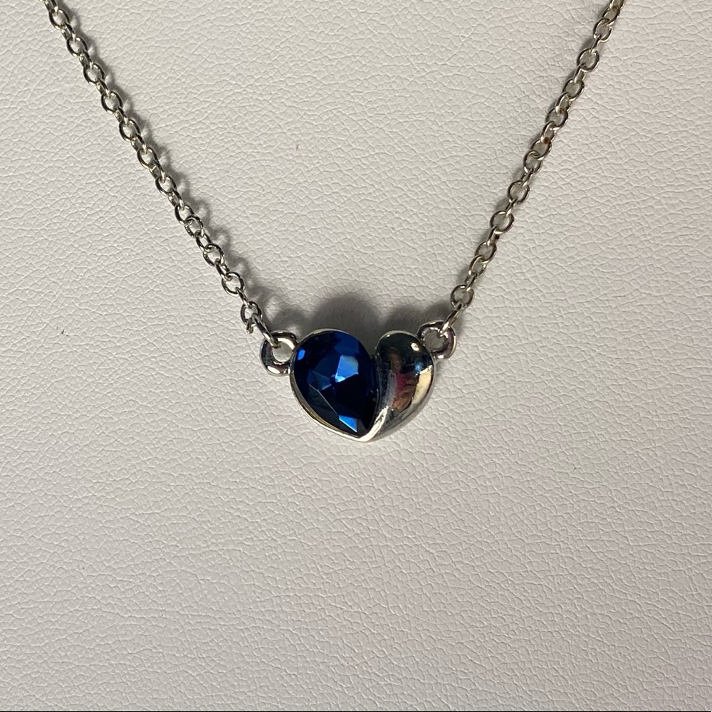 Cute Blue Heart Necklace